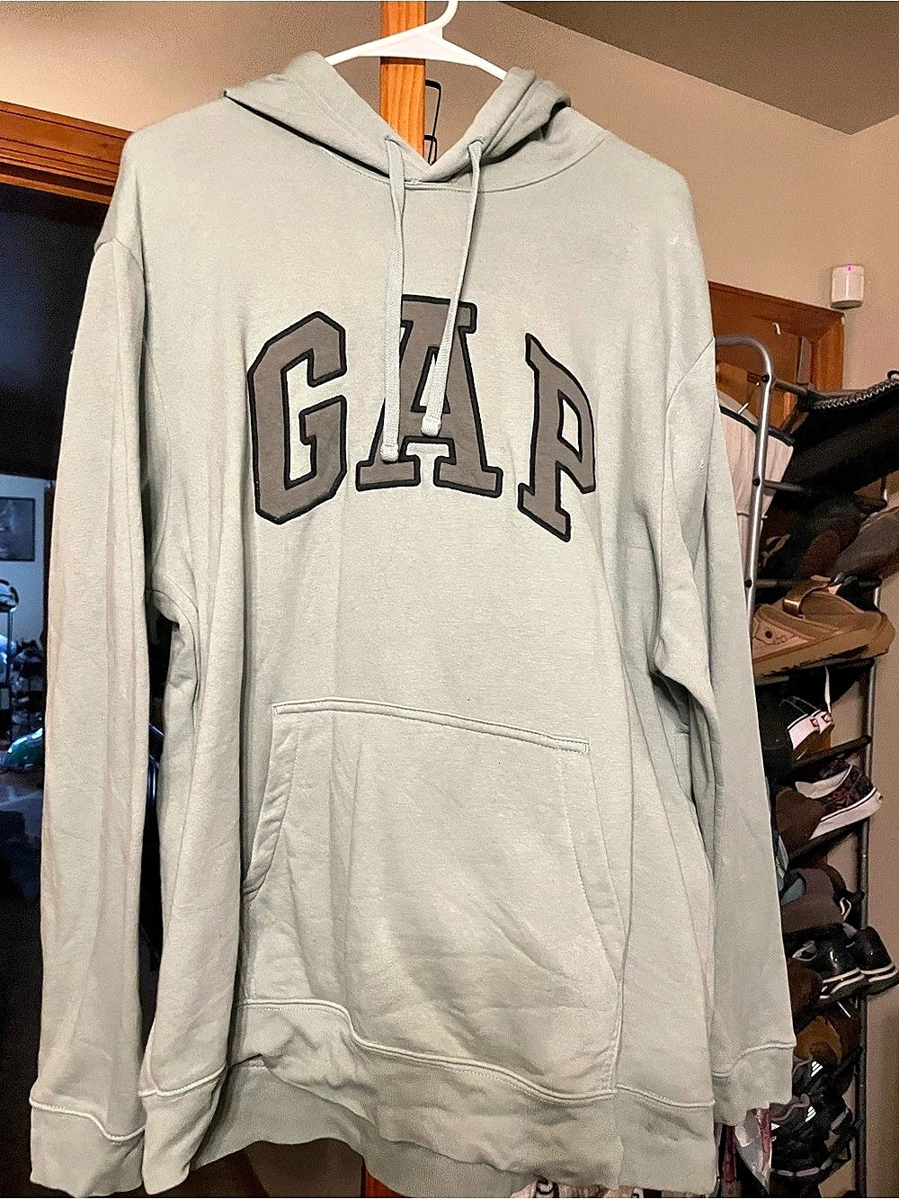 GAP VintageSoft Arch Logo Hoodie Green XL